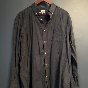 Navy flannel button down